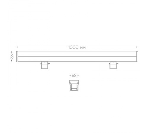 Прожектор архитектурный светодиодный линейный LL-890 36LED 2700К, 1000*85*65mm, 36W 85-265V, IP65  32157  FERON