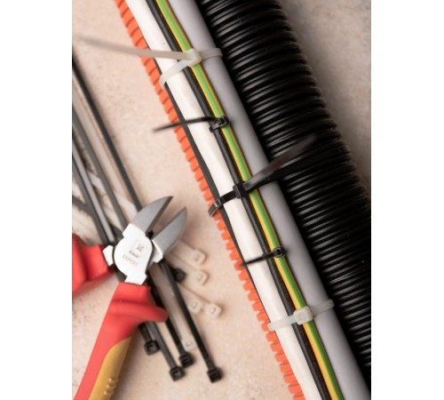 Набор хомутов черно-белых "Зима" (600 шт.): 2,5х100, 3,6х200, 3,6х280 FlexLock PROxima  plc-fl-set-wi  EKF