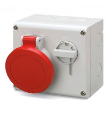 Розетка наружной уст. с механической блокировкой и верхним расположением разъема IP44 16А 3P+E 400В  DIS5001686  DKC