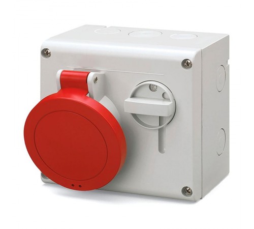 Розетка наружной уст. с механической блокировкой и верхним расположением разъема IP44 16А 3P+E 400В  DIS5001686  DKC