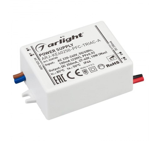 Блок питания ARJ-KE40250-PFC-TRIAC-A (10W, 250mA)  028780  Arlight