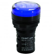 Индикатор ND16-22DS/2C синий, компактный, встр. резистор, IP65 АС/DC24В (R)  828113  CHINT