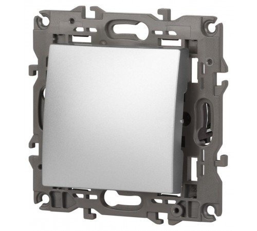 14-1108-03 Переключатель промежуточный, 10АХ-250В, IP20, Эра Elegance, алюминий  Б0034259  ЭРА