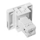 Розетка RJ45 кат. 6, 2 модуля EKF  E2MK016-135-10  EKF