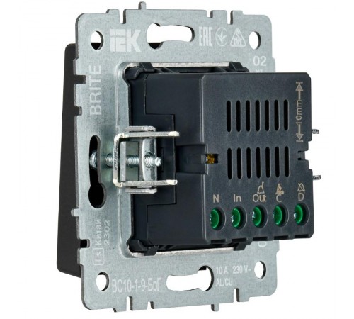 BRITE Кнопка звонка с инд. отел. 10А ВС10-1-9-БрГ граф.  BR-V14-2-10-K53  IEK