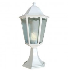 Светильник садово-парковый 6104 60W 230V E27 170*170*370мм белый  11057  FERON