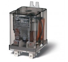 Универсальное электромеханическое реле; монтаж в наконечники Faston 187 (4.8х0.8мм); 2CO 10A; контакты AgNi; катушка 6В AC  606280060000  Finder