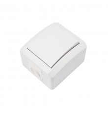 Выключатель одноклавишный INDUSTRIAL IP54, о/у, белый  KR-78-0834  Kranz