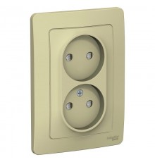 Blanca Бежевый С/У Розетка 2-ая без з/к со шт., 16А, 250В  BLNRS000127  SE
