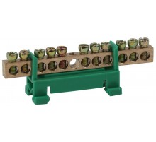 Шина PE "Земля" в изоляторе типа стойка ШНИ 6х9-12-Д-Зеленый (5/200/7200) NO-222-81-1  Б0044130  ЭРА