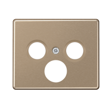Крышка для телевизионной и спутниковой розетки; золотая бронза  SL561SATGB  Jung