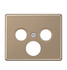 Крышка для телевизионной и спутниковой розетки; золотая бронза  SL561SATGB  Jung