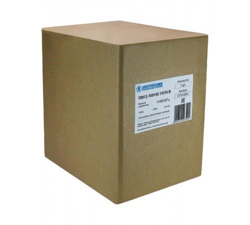 ПМ12-100150 УХЛ4 В, 110В/50Гц, 2з+2р, 100А, нереверсивный, без реле, IP20, пускатель электромагнитный (ЭТ)  ET510954  Электротехник