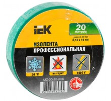 Изолента 0,18х19 мм зеленая 20 метров   UIZ-20-10-K06  IEK