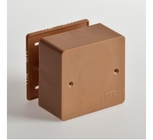 Коробка распределительная для о/п, 79х79х32мм (2 клемника,дуб на темной основе)  65004-08М  Рувинил