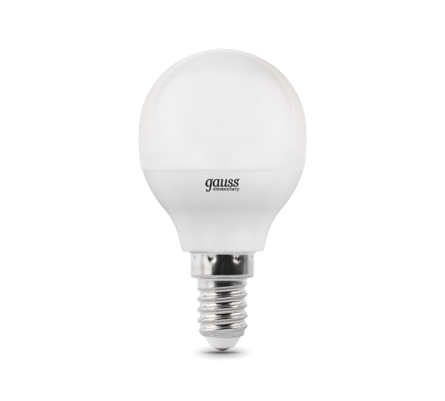 Лампа светодиодная LED 10Вт E14 220В 4100К Elementary шар  53120  Gauss