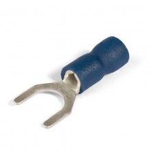 Наконечники вилочные изолированные с ПВХ манжетой 2,5-4 синие (100 шт/уп)  PR08.10396  Промрукав