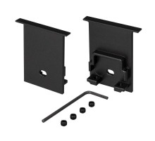 Заглушка SL-COMFORT-3551-F BLACK c отверстием (arlight, Металл)  031786  Arlight