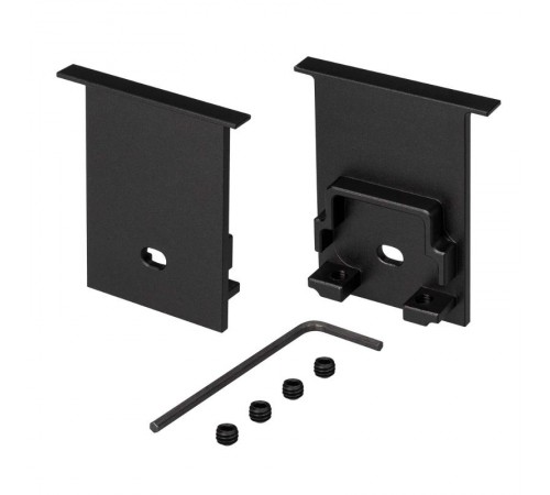 Заглушка SL-COMFORT-3551-F BLACK c отверстием (arlight, Металл)  031786  Arlight