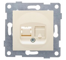 Ugra Розетка компьютерная RJ45, одинарная, СУ, беж  С11К1-003  GUSI Electric