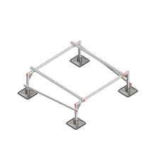 Опорная конструкция для установки оборудования TECHNORAPTOR STEELFOOT 1500х1500 тип 1  KM-TR-STF-SSEI-1500-1500-1  КМ - профиль