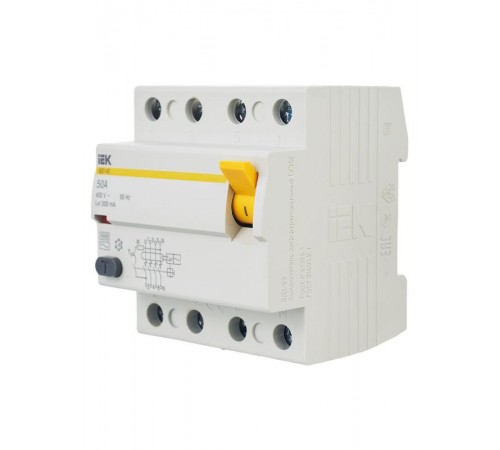 Выключатель дифференциальный (УЗО) ВД1-63 4п 50А 300мА тип AC  MDV10-4-050-300  IEK