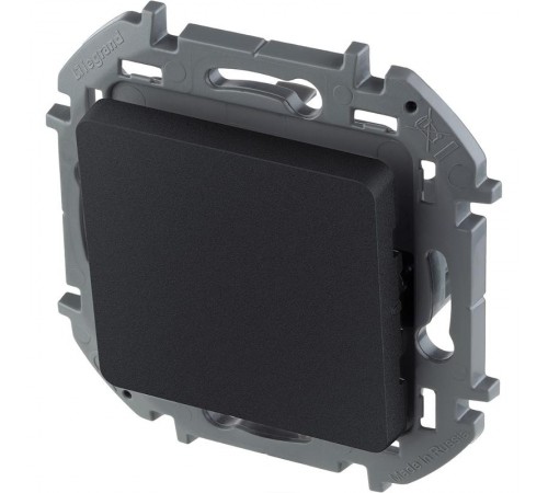 Inspiria Антрацит Переключатель промежуточный винтовые клеммы 1-клавишный С/У без рамки  673683  Legrand