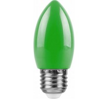 Лампа светодиодная для белт лайта LB-376 (1W) 230V E27 зеленый свеча  25926  FERON