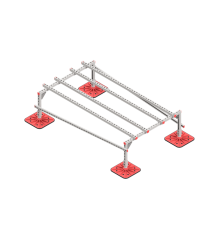Опорная конструкция для установки оборудования TECHNORAPTOR FOOT 1200х2000 тип 2  KM-TR-F-SSEI-1200-2000-2  КМ - профиль