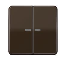 Клавиша для KNX кнопки, 2 группы с окошком; дюропласт; коричневый  CD102KO5BR  Jung