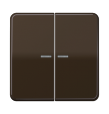 Клавиша для KNX кнопки, 2 группы с окошком; дюропласт; коричневый  CD102KO5BR  Jung