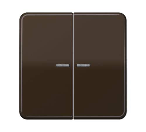 Клавиша для KNX кнопки, 2 группы с окошком; дюропласт; коричневый  CD102KO5BR  Jung