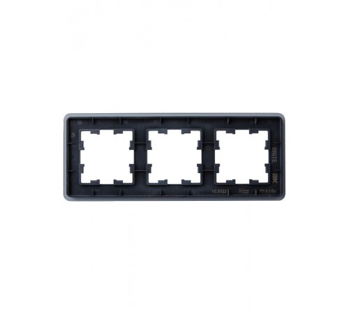 BRITE Рамка 3-ая РУ-3-2-Бр стекло графит RE  BR-M32-G-41-K53  IEK