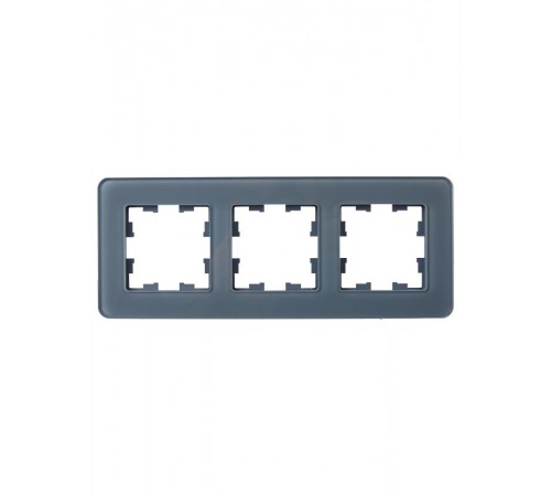 BRITE Рамка 3-ая РУ-3-2-Бр стекло графит RE  BR-M32-G-41-K53  IEK