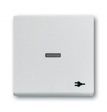 Клавиша для механизма 1-клавишного выключателя, с линзой, c символом ""ВИЛКА"" Future/Axcent/Carat/Династия, серебр. алюм."  2CKA001751A3159  ABB