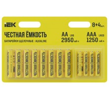Батарейка щелоч. Alkaline LR6/AA+LR03/AAA (8+4шт/блист.)  ABT-LR06-LR03-OP-L08-04  IEK