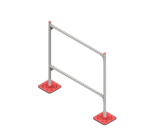 Опорная конструкция для гор. прямоуг. воздуховодов  TECHNORAPTOR FOOT 1500х1500  KM-TR-F-SSHRAD-1500-1500  КМ - профиль