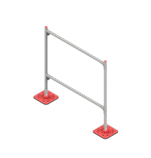 Опорная конструкция для гор. прямоуг. воздуховодов  TECHNORAPTOR FOOT 1500х1500  KM-TR-F-SSHRAD-1500-1500  КМ - профиль