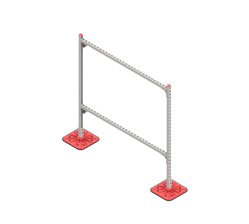 Опорная конструкция для гор. прямоуг. воздуховодов  TECHNORAPTOR FOOT 1500х1500  KM-TR-F-SSHRAD-1500-1500  КМ - профиль