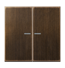 Клавиша для KNX кнопки, 2 группы, с окошком; металл; латунь Antik  ME102KO5AT  Jung