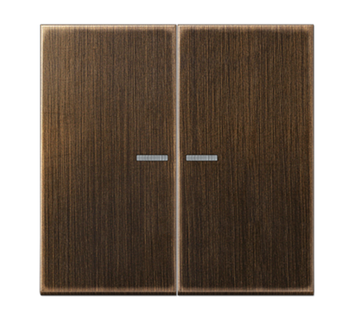 Клавиша для KNX кнопки, 2 группы, с окошком; металл; латунь Antik  ME102KO5AT  Jung