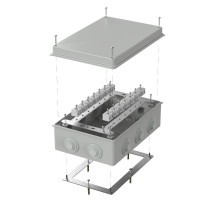 Коробка огнестойкая для о/п 40-0330-FR6.0-28 Е15-Е120 RAL7035 260х175х90 (7 шт/кор) серая  40-0330-7035-FR6.0-28  Промрукав