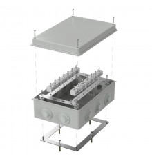Коробка огнестойкая для о/п 40-0330-FR6.0-28 Е15-Е120 RAL7035 260х175х90 (7 шт/кор) серая  40-0330-7035-FR6.0-28  Промрукав