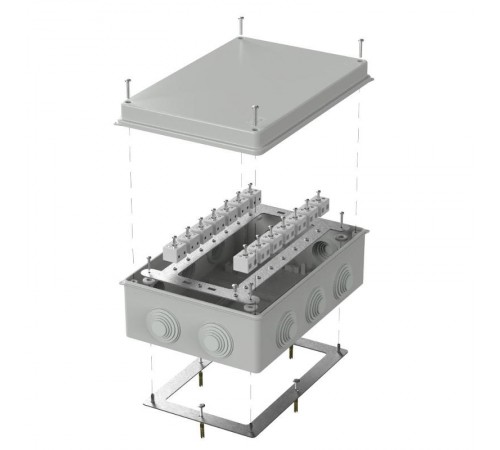 Коробка огнестойкая для о/п 40-0330-FR6.0-28 Е15-Е120 RAL7035 260х175х90 (7 шт/кор) серая  40-0330-7035-FR6.0-28  Промрукав