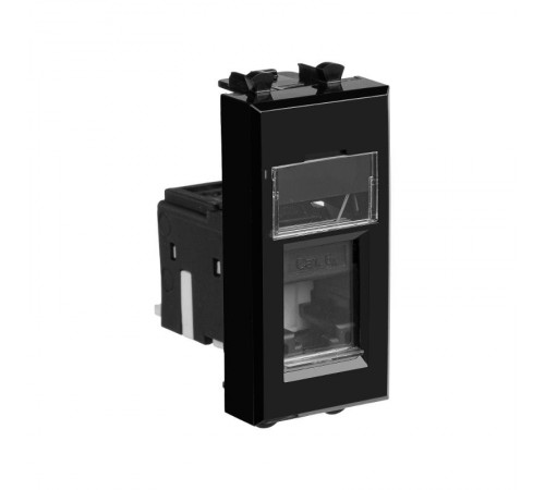 Компьютерная розетка "Черный квадрат" "Avanti" RJ-45 модульная, кат. 6А, 1 мод  4402371  DKC