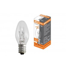 Лампа накаливания "Свеча мини прозрачная" 7 Вт-230 В-50 Гц-Е12,  SQ0332-0054  TDM