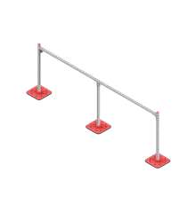 Опорная конструкция для гор. прямоуг. воздуховодов  TECHNORAPTOR FOOT 3000х1000  KM-TR-F-SSHRAD-3000-1000  КМ - профиль