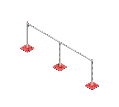 Опорная конструкция для гор. прямоуг. воздуховодов  TECHNORAPTOR FOOT 3000х1000  KM-TR-F-SSHRAD-3000-1000  КМ - профиль