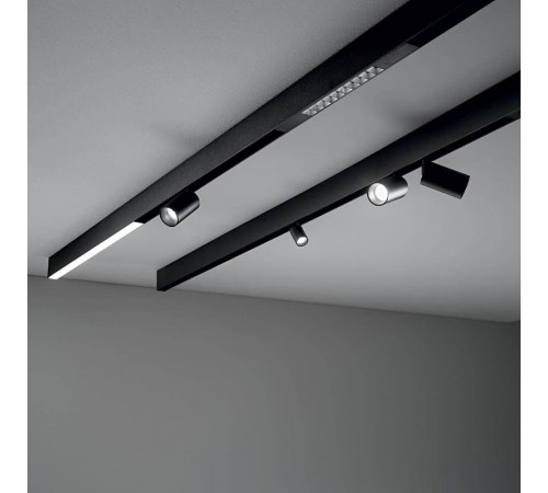 Шинопровод для низковольтных трековых светильников, черный, 1м накладной/подвесной, CABM1000  41959  FERON