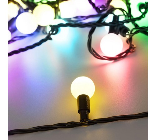 Светодиодная гирлянда ARD-BALL-PRO-D23-10000-BLACK-80LED RGB (230V, 7W)  025622  Arlight